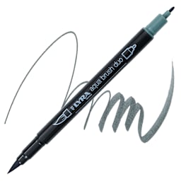 Lyra Aqua Brush Duo Marker - Cold Grey Medium 097 marker and swatch