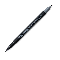 Lyra Aqua Brush Duo Marker - Warm Grey Silver 196 (with caps off)