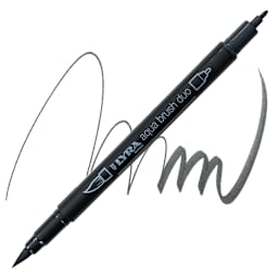 Lyra Aqua Brush Duo Marker - Warm Grey Deep 198 marker and swatch