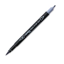 Lyra Aqua Brush Duo Marker - Cold Grey Silver 096 (with caps off)