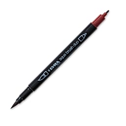 Lyra Aqua Brush Duo Marker - Venetian Red 090 (with caps off)