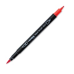 Lyra Aqua Brush Duo Marker - Saturn Red 015 (with caps off)