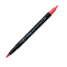 Lyra Aqua Brush Duo Marker - Permanent Red 020 (with caps off)