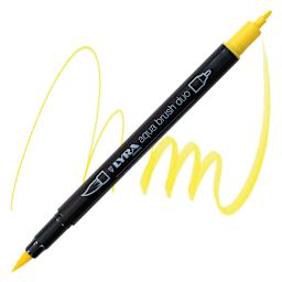 Lyra Aqua Brush Duo Marker - Lemon Yellow 007 marker and swatch