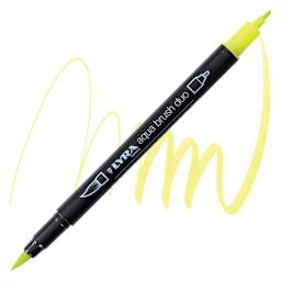 Lyra Aqua Brush Duo Marker - Cadmium Yellow Lemon 005 marker and swatch