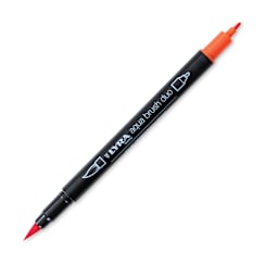 Lyra Aqua Brush Duo Marker - Orange 013 (with caps off)