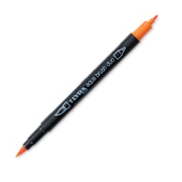Lyra Aqua Brush Duo Marker - Permanent Orange 012 (with caps off)