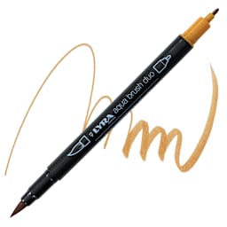 Lyra Aqua Brush Duo Marker - Gold Ochre 083 marker and swatch