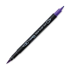 Lyra Aqua Brush Duo Marker - Blue Violet 037 (with caps off)