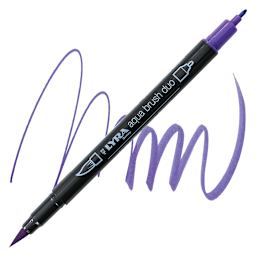 Lyra Aqua Brush Duo Marker - Blue Violet 037 marker and swatch