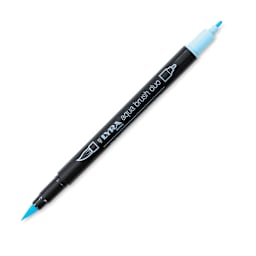 Lyra Aqua Brush Duo Marker - Glacier Blue 045 (with caps off)