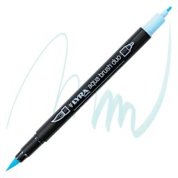 Lyra Aqua Brush Duo Marker - Glacier Blue 045 marker and swatch