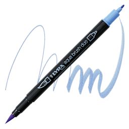 Lyra Aqua Brush Duo Marker - Smalt Blue 046 marker and swatch