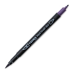 Lyra Aqua Brush Duo Marker - Violet 038 (with caps off)