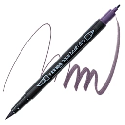 Lyra Aqua Brush Duo Marker - Violet 038 marker and swatch
