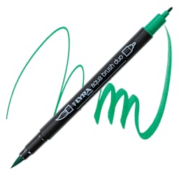 Lyra Aqua Brush Duo Marker - Emerald Green 063 marker and swatch