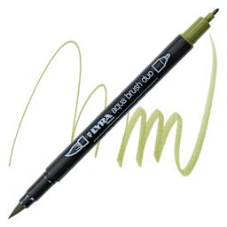 Lyra Aqua Brush Duo Marker - Sap Green 074 marker and swatch