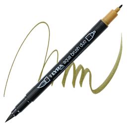Lyra Aqua Brush Duo Marker - Green Earth 072 marker and swatch