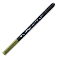 Lyra Aqua Brush Duo Marker - Chrome Green 068 with caps on