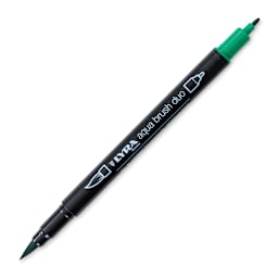 Lyra Aqua Brush Duo Marker - Permanent Green 067 (with caps off)