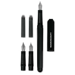 Manuscript Calligraphy Fountain Pen - Beginner's Set, contents laid out