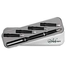 Manuscript Calligraphy Fountain Pen - Classic Set, opened package showing contents