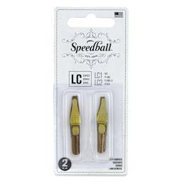 Speedball Broad Edge C-Series Flat Calligraphy Nibs - LC1 and LC2, front of the packaging