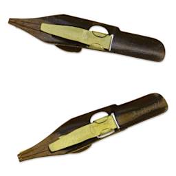 Speedball Broad Edge C-Series Flat Calligraphy Nibs - LC3 and LC4, bottom view of the nibs