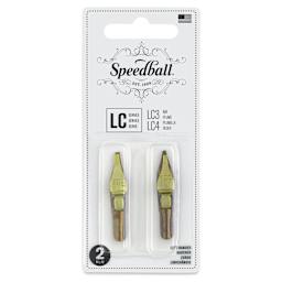 Speedball Broad Edge C-Series Flat Calligraphy Nibs - LC3 and LC4, front of the packaging