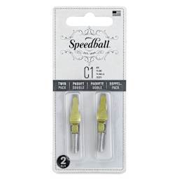 Speedball Broad Edge C-Series Flat Calligraphy Nibs - C1, Pkg of 2, front of the packaging