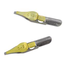 Speedball Broad Edge C-Series Flat Calligraphy Nibs - C3, Pkg of 2, out of the packaging