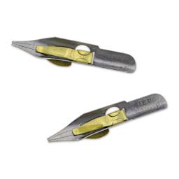 Speedball Broad Edge C-Series Flat Calligraphy Nibs - C4, Pkg of 2, view of the bottom of the nib