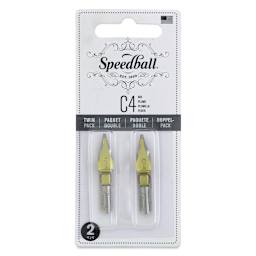 Speedball Broad Edge C-Series Flat Calligraphy Nibs - C4, Pkg of 2, front of the packaging