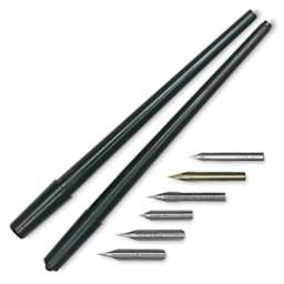 Speedball #20 General Purpose Set - 2 Holders and 6 Nibs shown