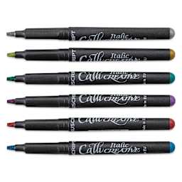 Manuscript CalliCreative Italic Marker - Metallic, Set of 6 out of packaging with caps removed