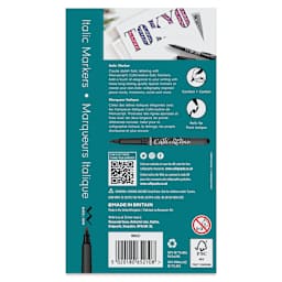 Manuscript CalliCreative Italic Marker - Black, Pkg of 2, back of the packaging