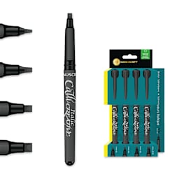 Manuscript CalliCreative Italic Marker - Black, Assorted, Pkg of 4, close-up of the nibs