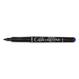 Manuscript CalliCreative Italic Marker - Blue, 1.4 mm, Fine Point with cap off