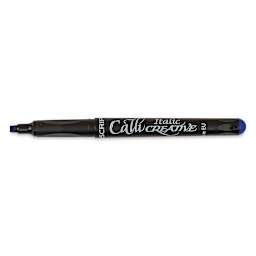Manuscript CalliCreative Italic Marker - Blue, 3.6 mm, Broad Point with cap off