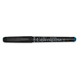 Manuscript CalliCreative Italic Marker - Metallic Turquoise, 2.5 mm, Medium Point with cap on