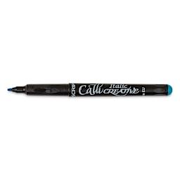 Manuscript CalliCreative Italic Marker - Turquoise, 1.4 mm, Fine Point with cap off