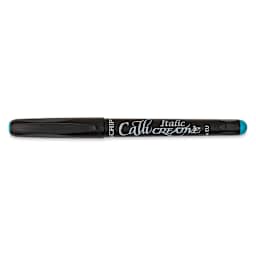 Manuscript CalliCreative Italic Marker - Turquoise, 3.6 mm, Broad Point with cap on