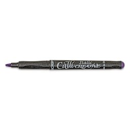Manuscript CalliCreative Italic Marker - Metallic Purple, 2.5 mm, Medium Point with cap off