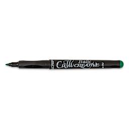Manuscript CalliCreative Italic Marker - Dark Green, 1.4 mm, Fine Point with cap off