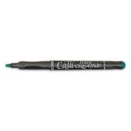 Manuscript CalliCreative Italic Marker - Metallic Green, 2.5 mm, Medium Point with cap off