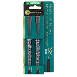 Manuscript CalliCreative Italic Marker- Gold and Silver, Pkg of 2, front of the packaging