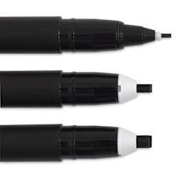Sakura Pigma Calligrapher Pen Sets - Closeup of nibs of 3 pc Black Pen set