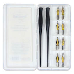 Speedball Calligraphy Storage Set - Calligraphy, contents shown inside storage box