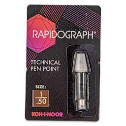 Koh-I-Noor Rapidograph Pen Replacement Point - 1, 0.50 mm Tip front of package