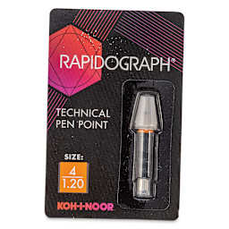 Koh-I-Noor Rapidograph Pen Replacement Point - 4, 1.20 mm Tip front of package